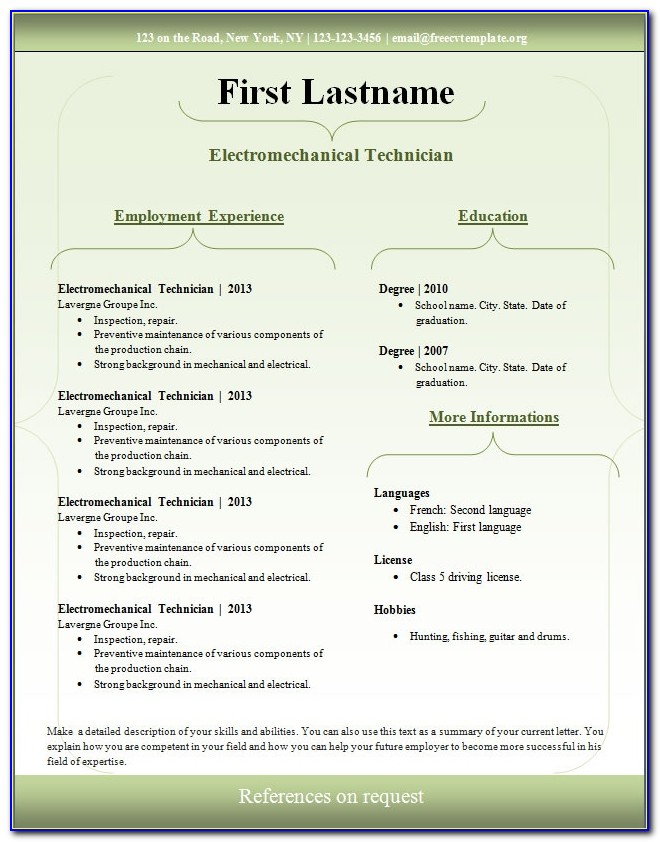 Best Professional Resume Templates Free Download