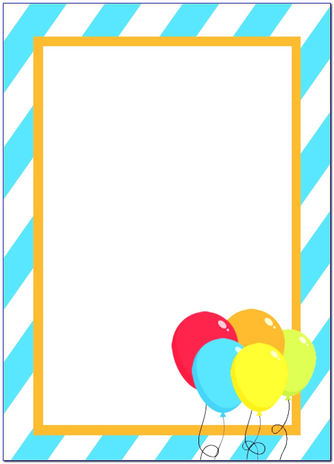 Birthday Party Invitation Card Template Free