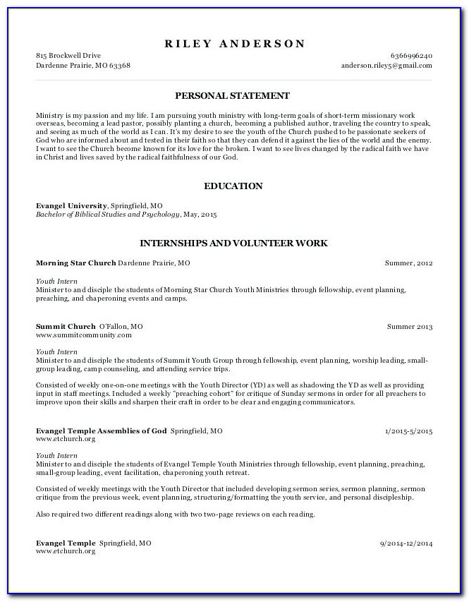 Blank Resume To Fill Out Pdf
