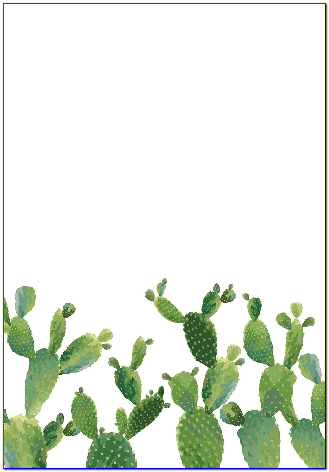 Cactus Invitation Template Free
