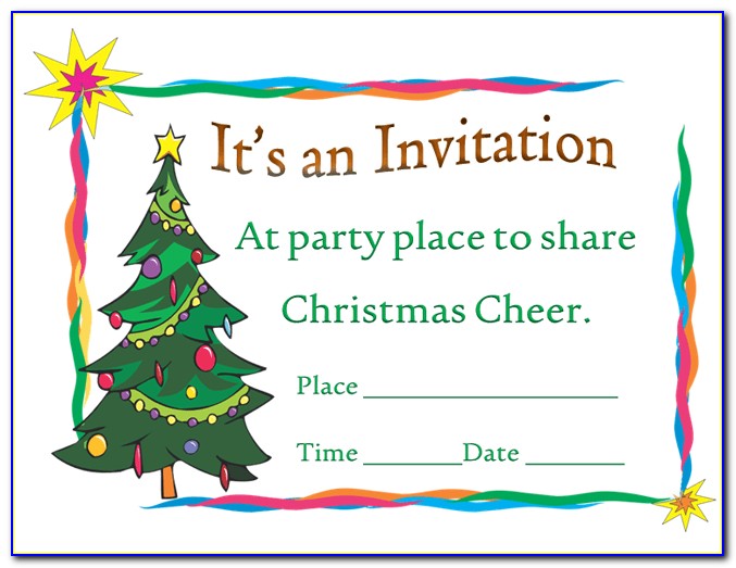Christmas Invitation Templates Word Free