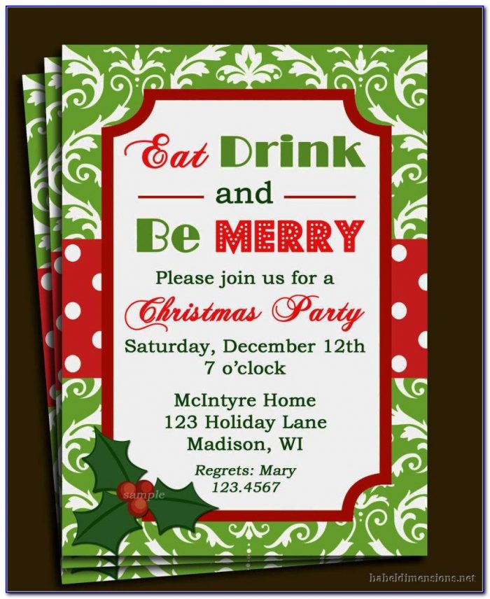 Christmas Party Invitation Template Word