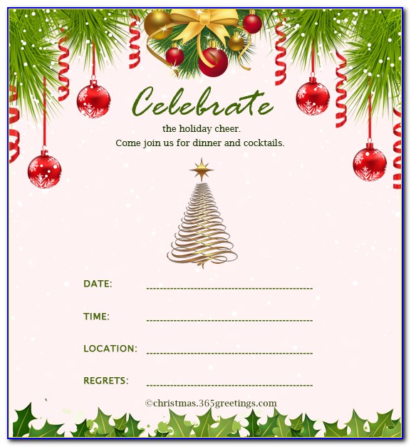 Christmas Party Invitation Templates Word 2007