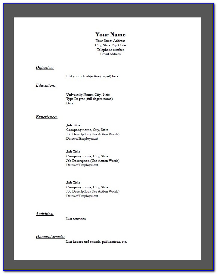 Contrast The Free Fill In The Blank Resume Design