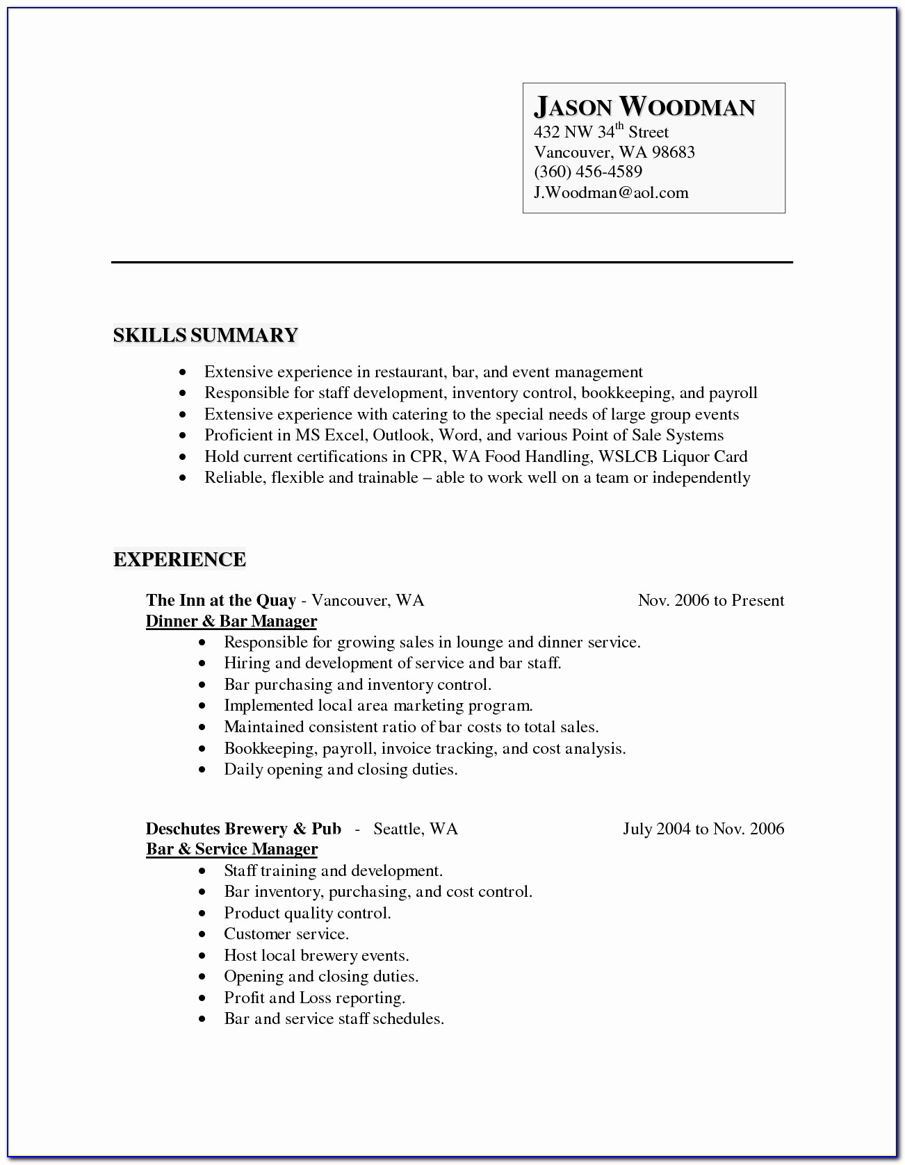 For Free Fill In Resumes Printable