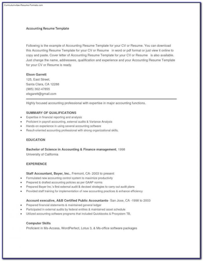 Copy And Paste Resume Templates