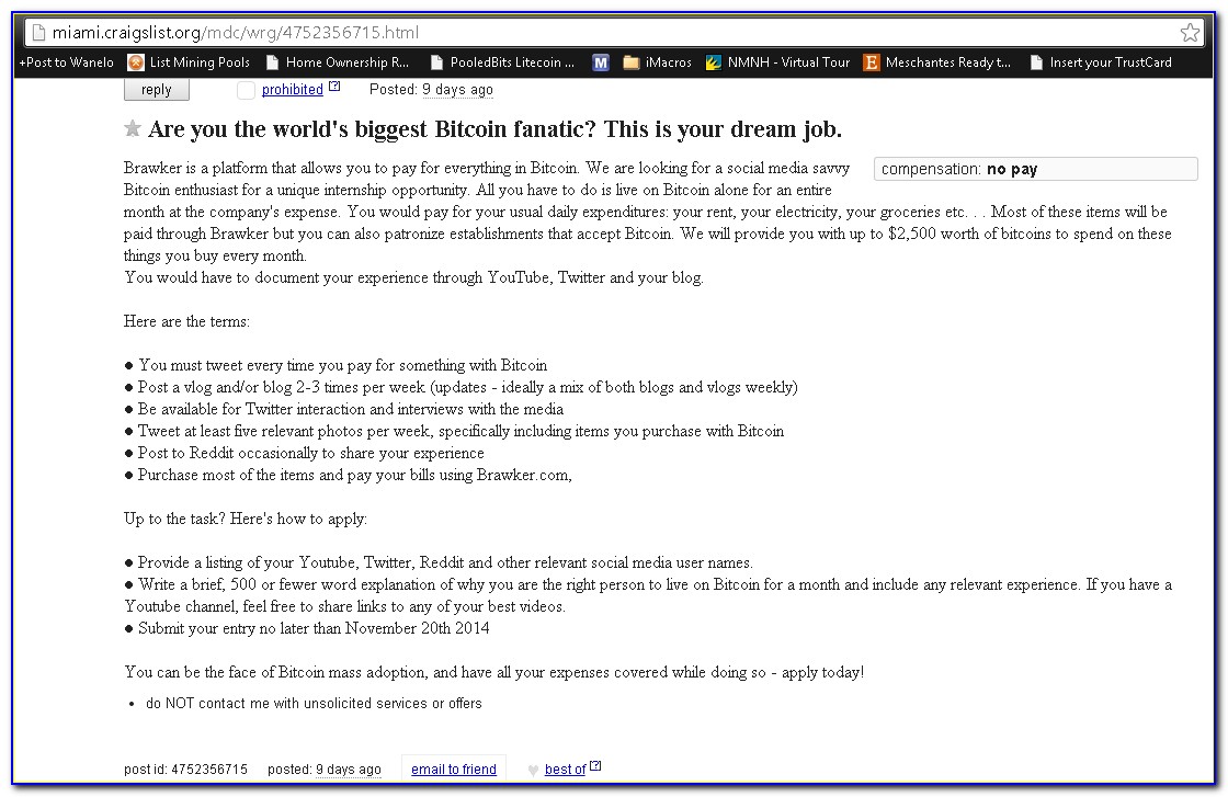 Craigslist Resumes Job Wanted