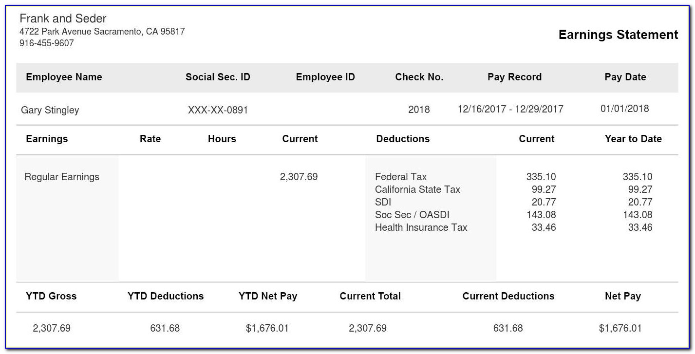 Create Check Stubs Template