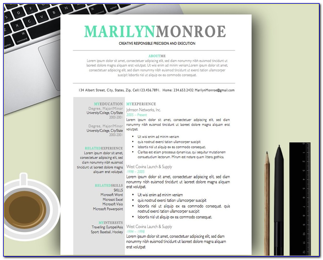 Creative Resume Templates Word Doc Free Download