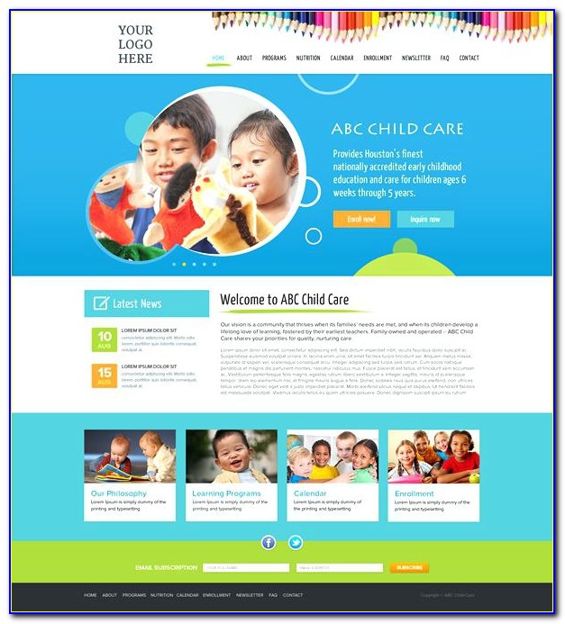 Daycare Website Templates Free Download