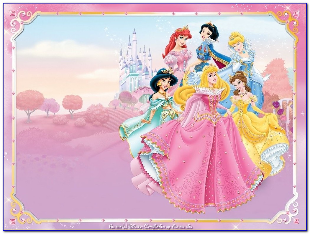 Disney Princess Baby Shower Invitations Templates