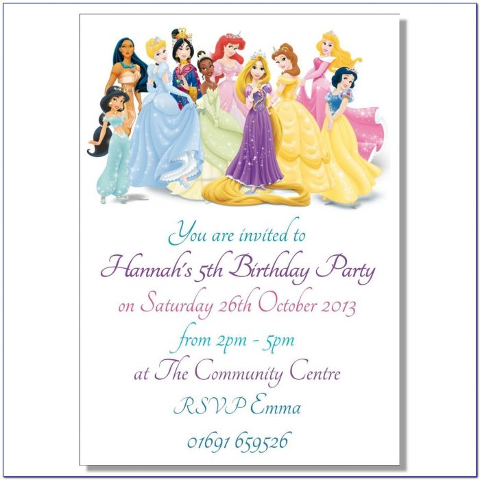 Disney Princess Invitation Templates