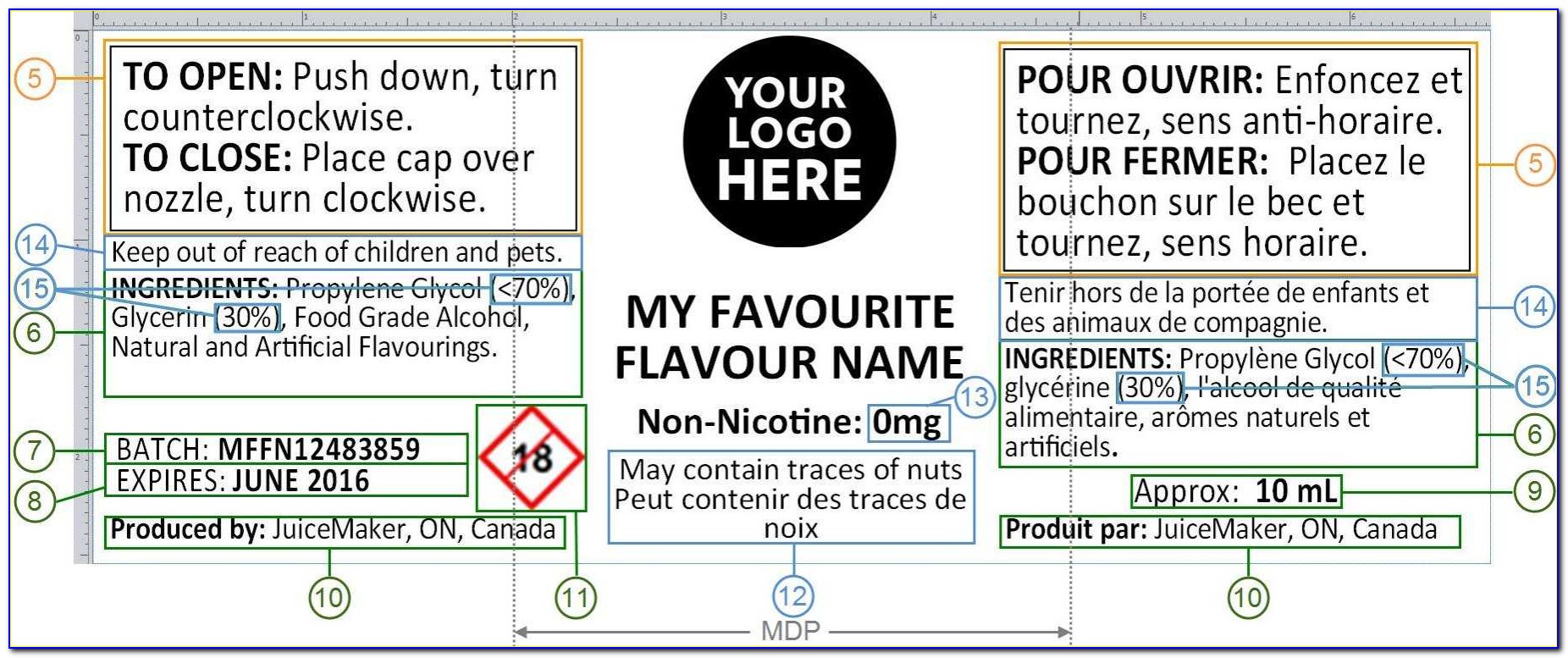 Ejuice Labels Template