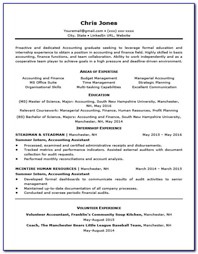 Entry Level Resume Template Free Download