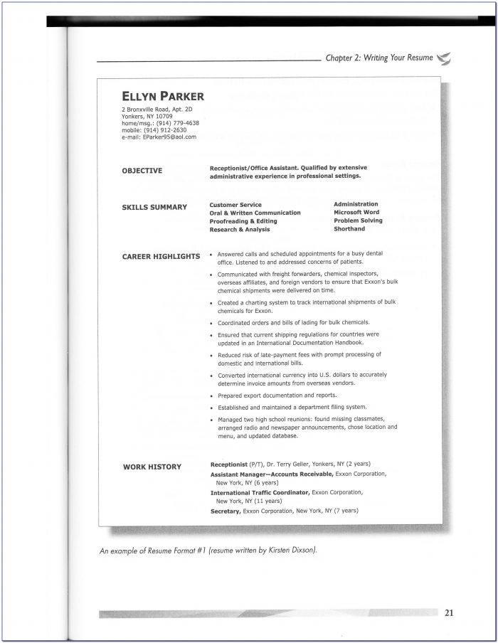 Examples Of Good Resume Formats