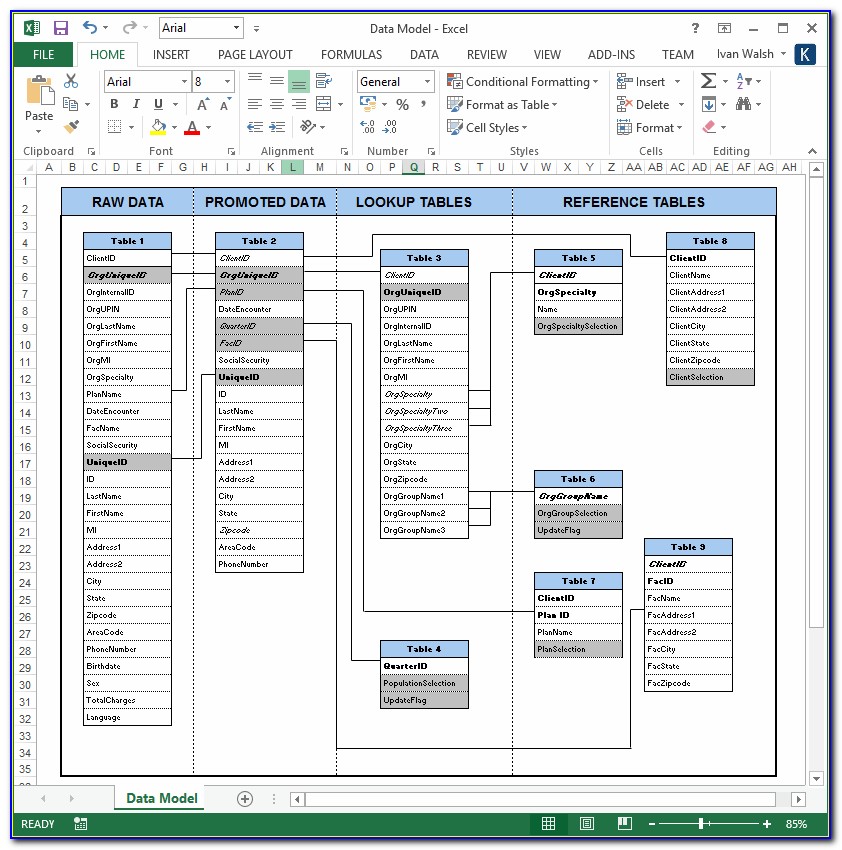 Excel Relational Database Template