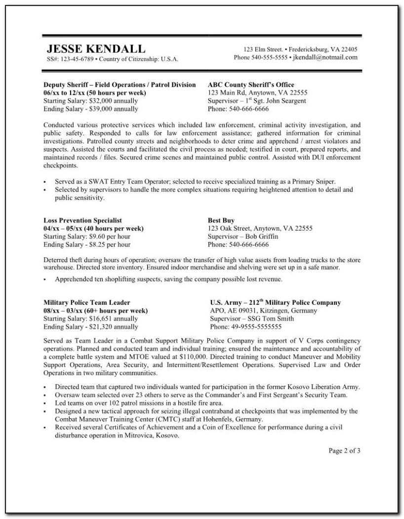 Federal Government Resume Writing