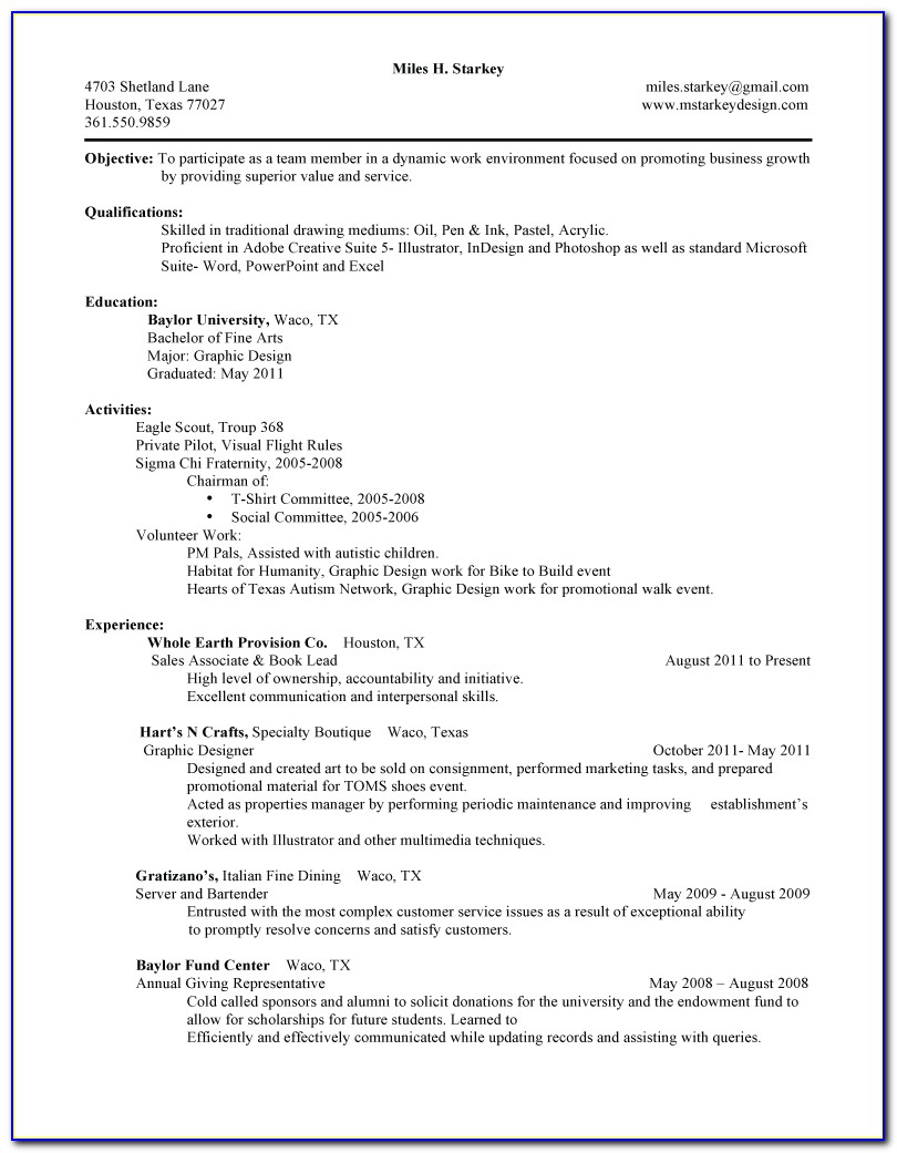 Fillable Resume Free