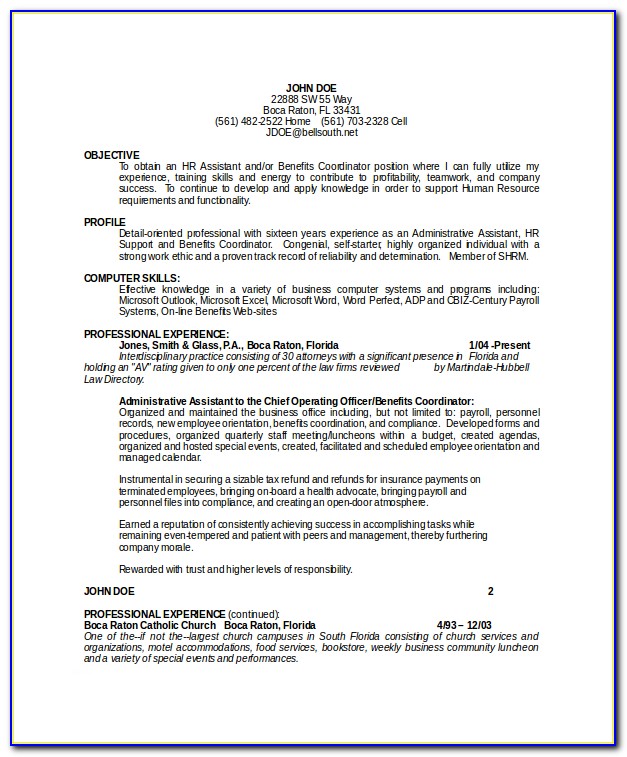 Filling Out Skills Section Resume