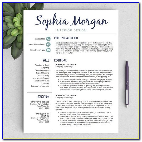 Free Cool Resume Templates Word