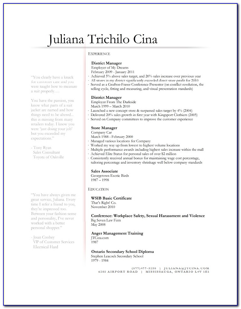 Free Download Good Resume Examples