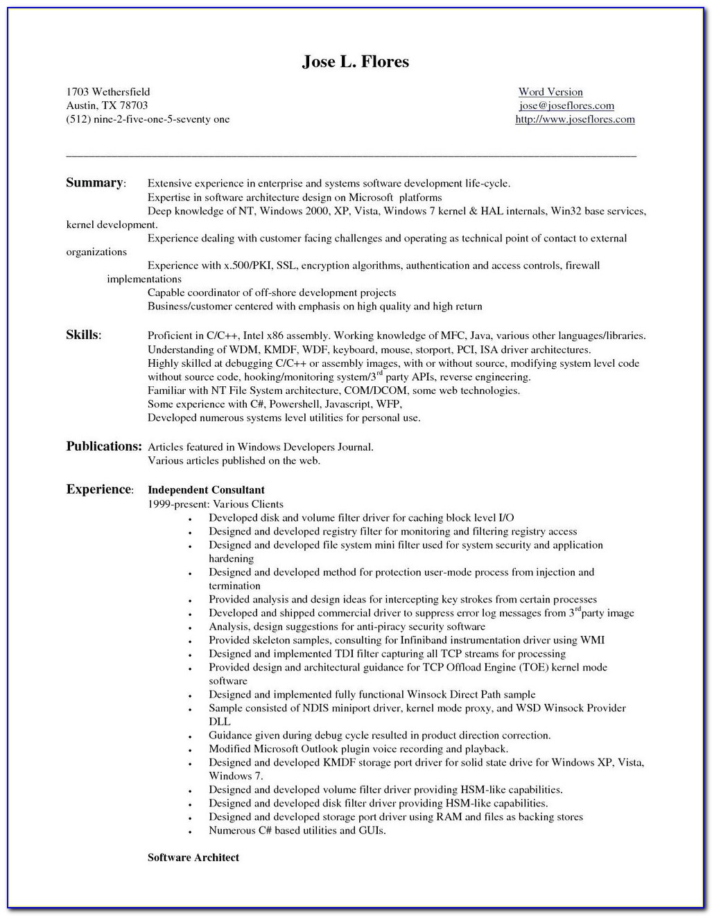 Free Entry Level Resume Templates For Word