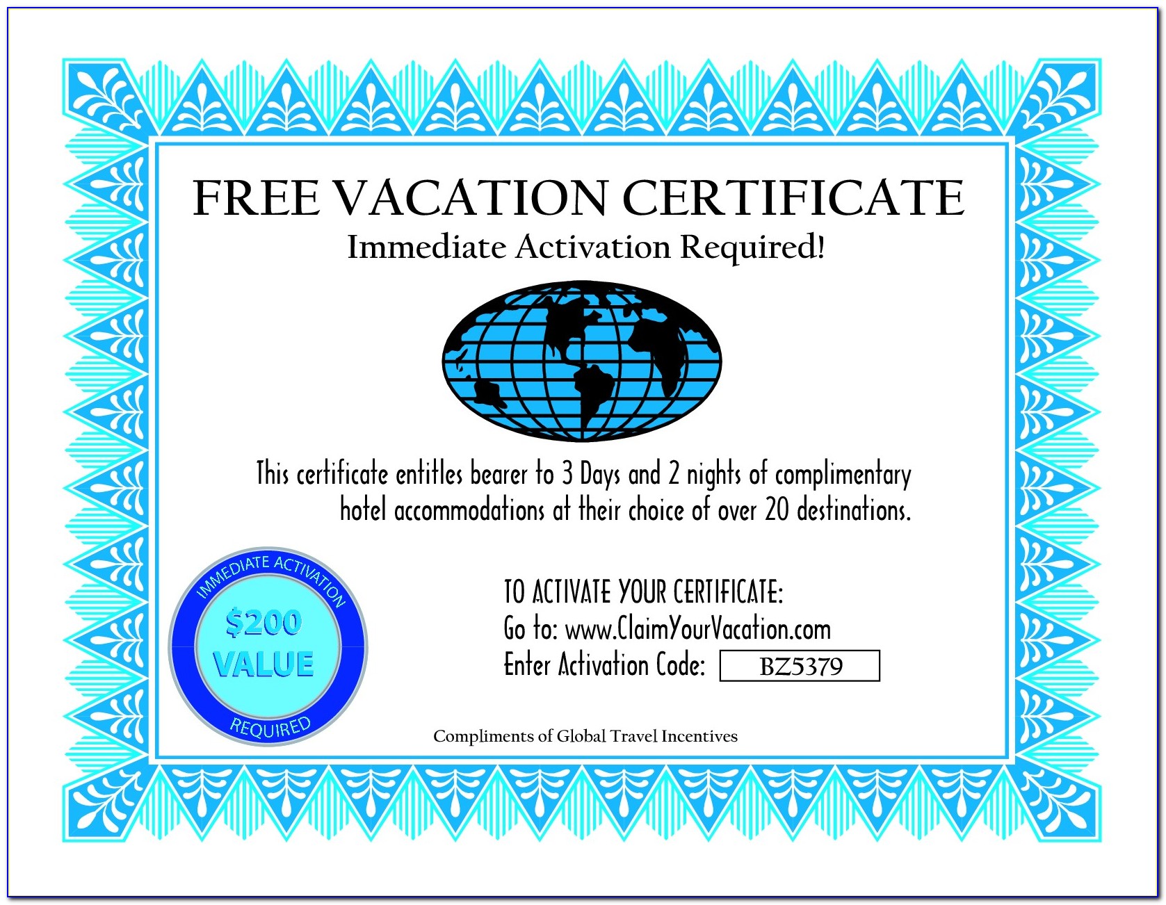 Free Hotel Gift Certificate Template Word