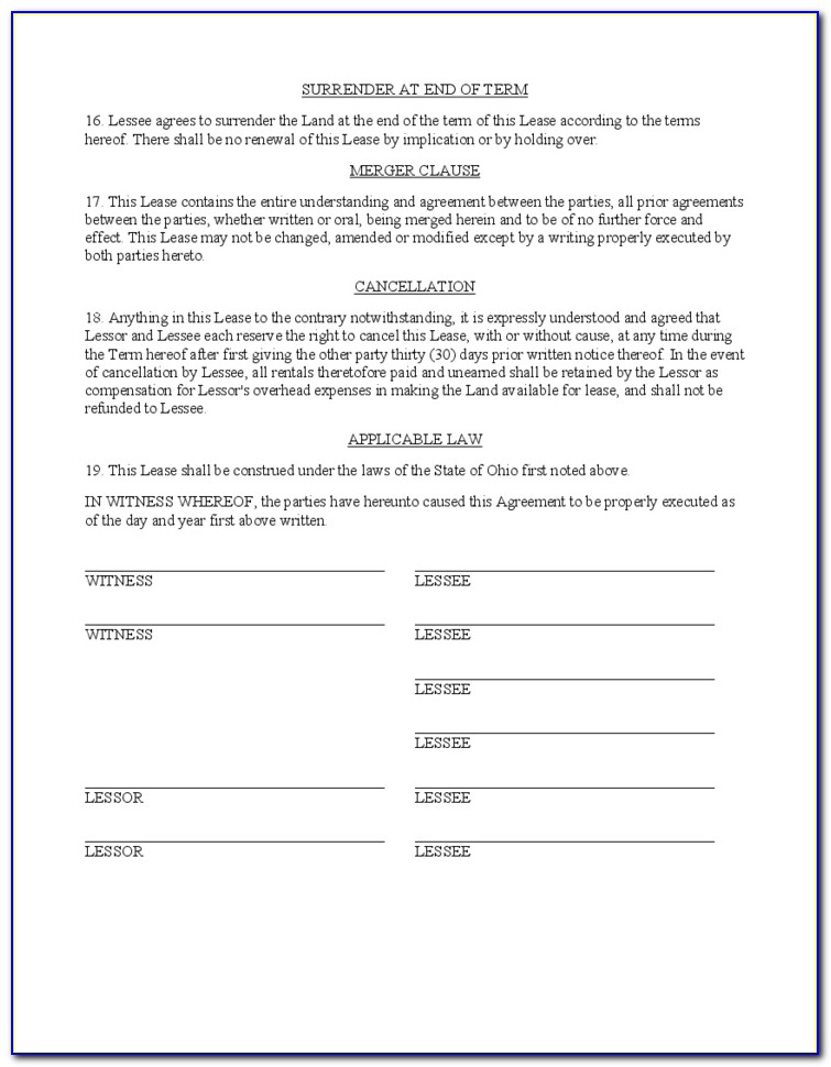 Free Hunting Lease Agreement Template