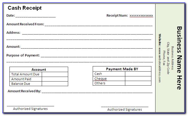 Free Payment Receipt Template Download