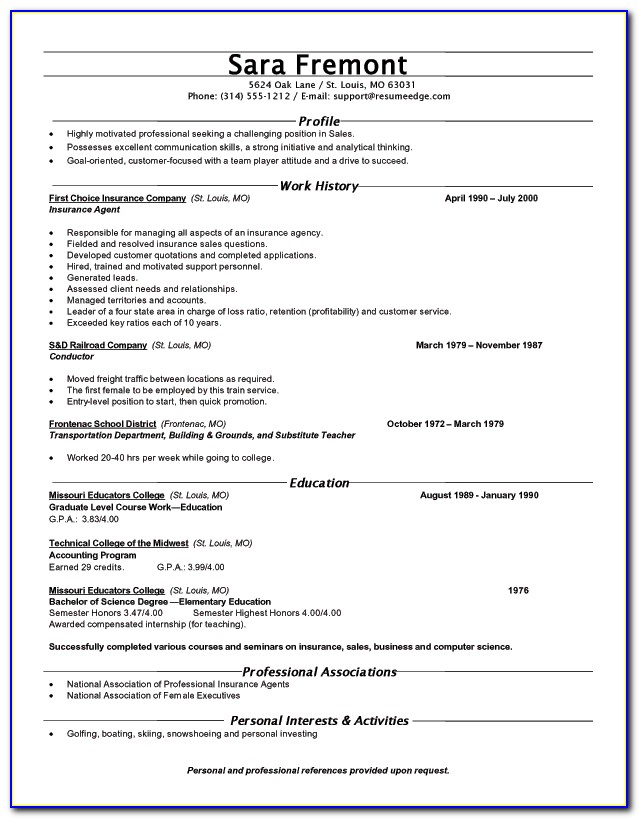 Free Printable Online Resume Templates