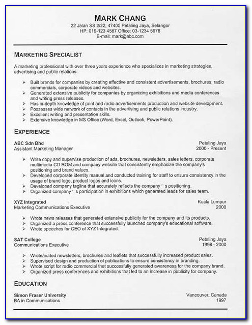 Free Resume Builder And Download Online