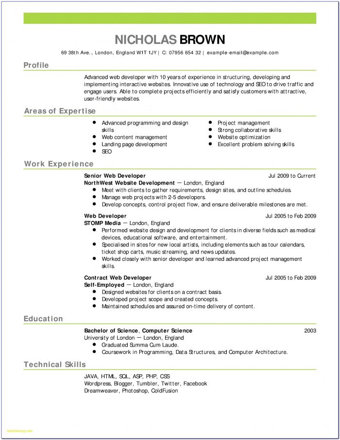 Fresh Free Resume Builder And Download