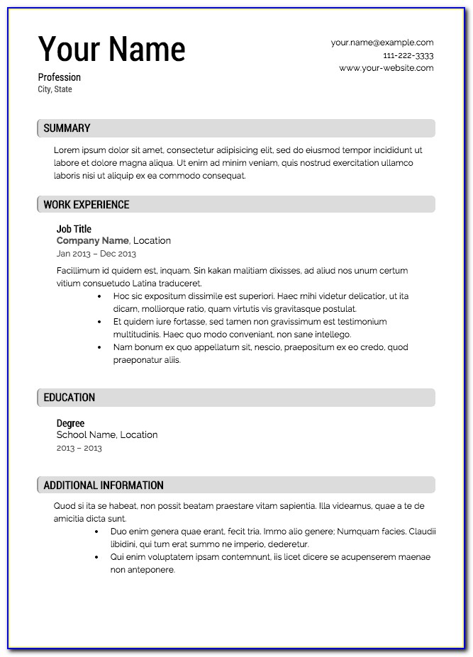 Free Resume Sample For Banking Jobs