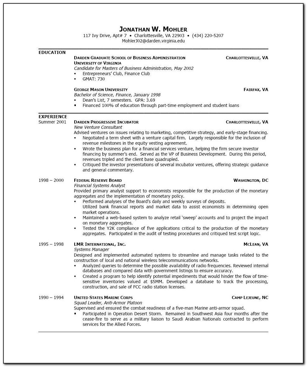 Free Resume Templates For Ms Word 2007