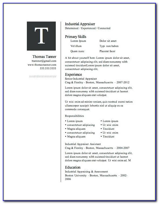 Free Resume Templates That You Can Copy And Paste