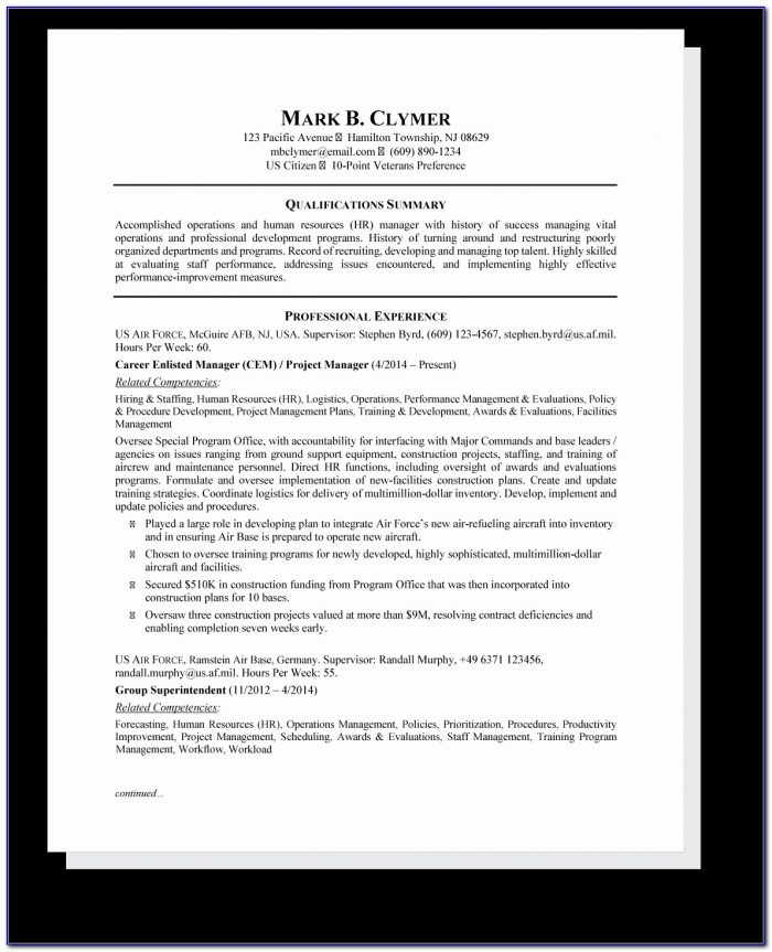 Government Jobs Resume Writing