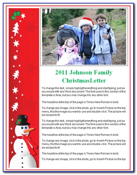Holiday Newsletter Template For Pages