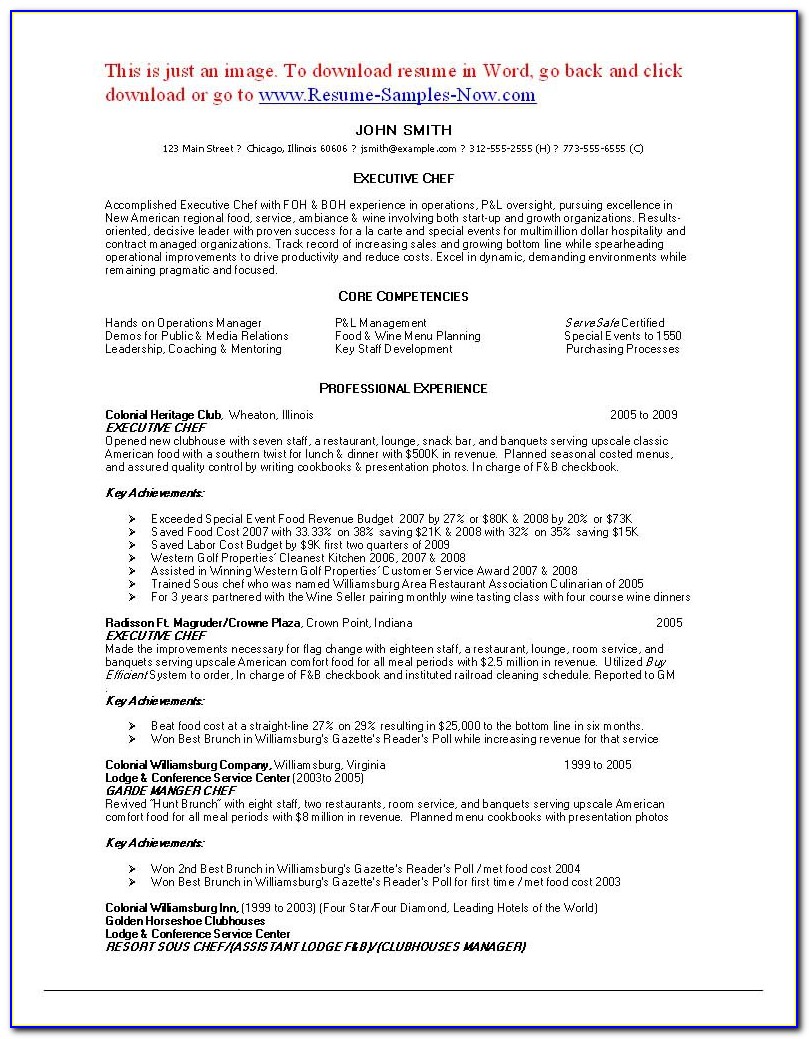 Housemaid Contract Resume Sample