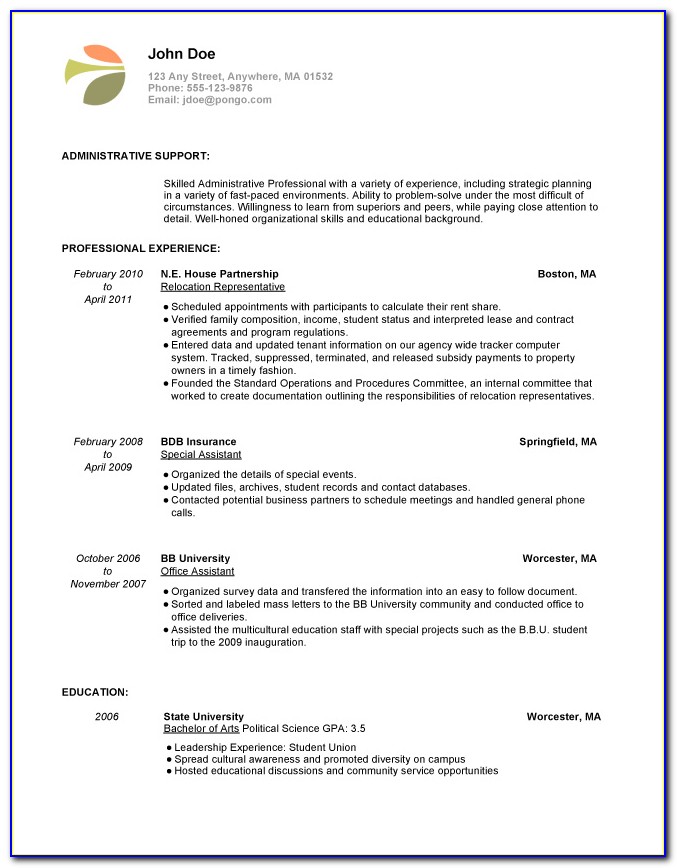 Housewife Resume Template