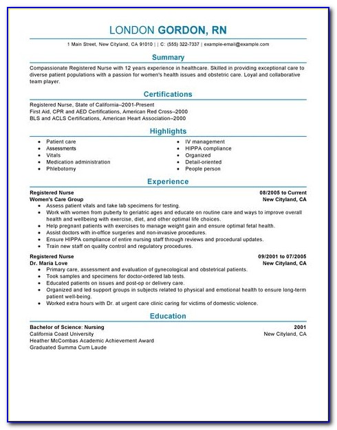 How To Create A Nursing Student Resume
