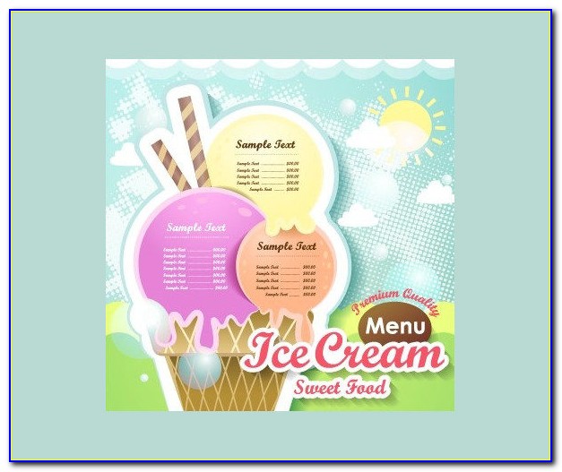 Ice Cream Menu Template Free Download
