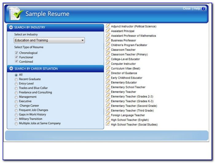 Individual Software Resume Maker