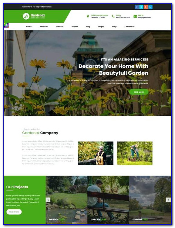 Lawn Care Website Templates Free