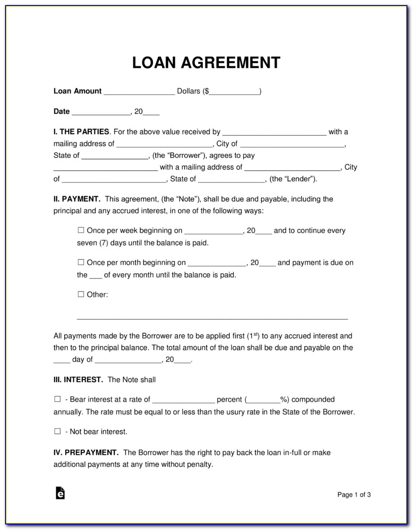 Loan Agreement Template South Africa