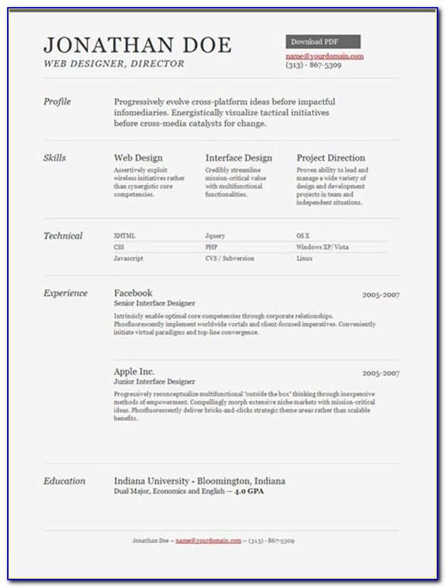 Macbook Pro Resume Template