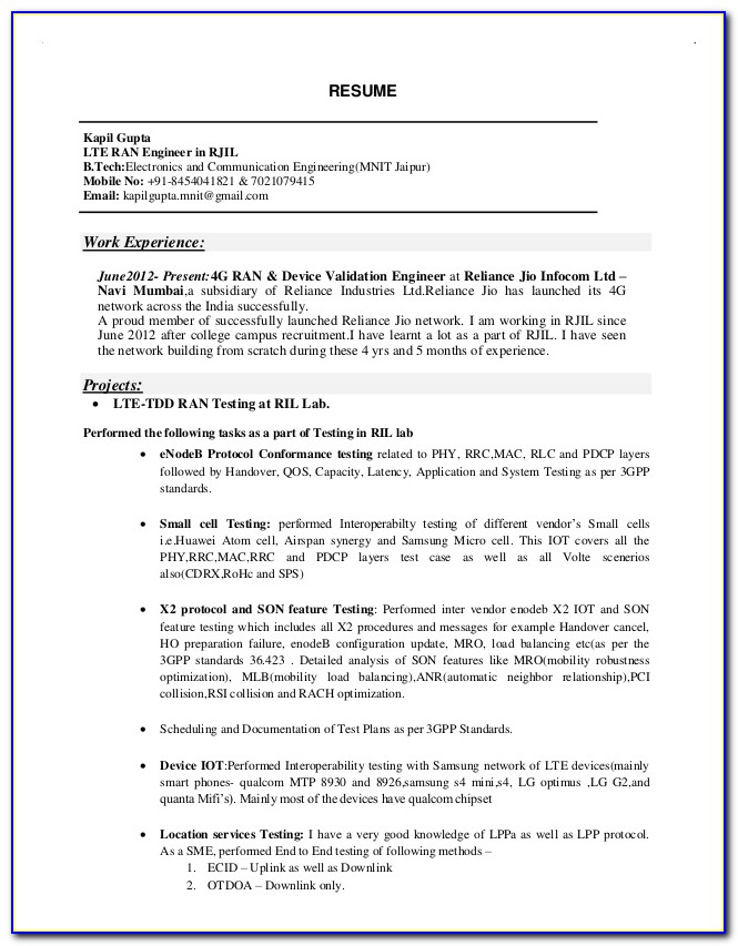Mba Finance Resume Format Pdf