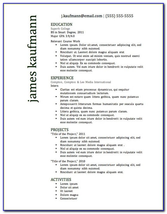 Most Effective Resume Template