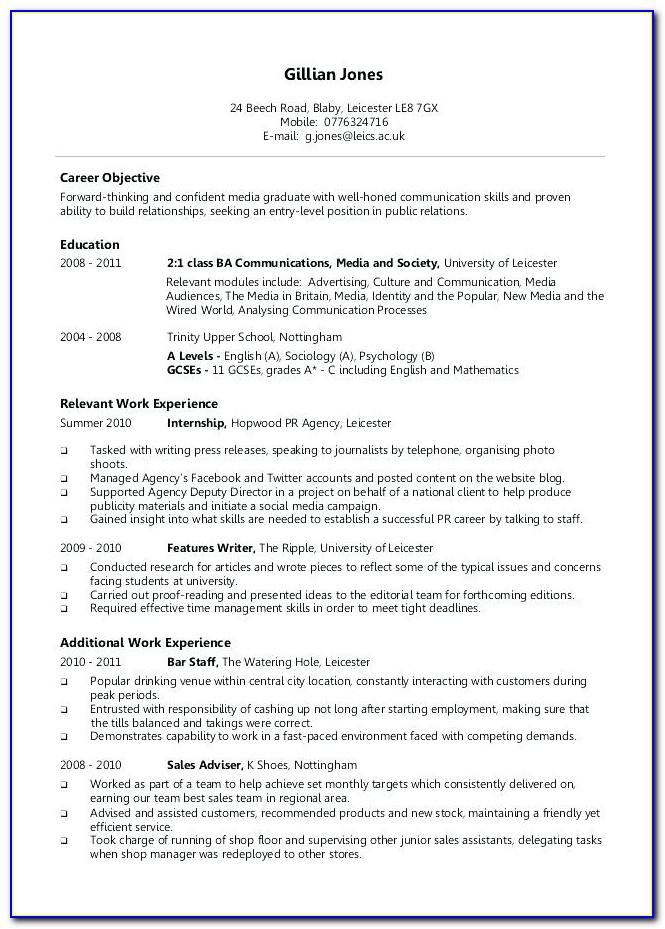 New Resume Format For Freshers Download