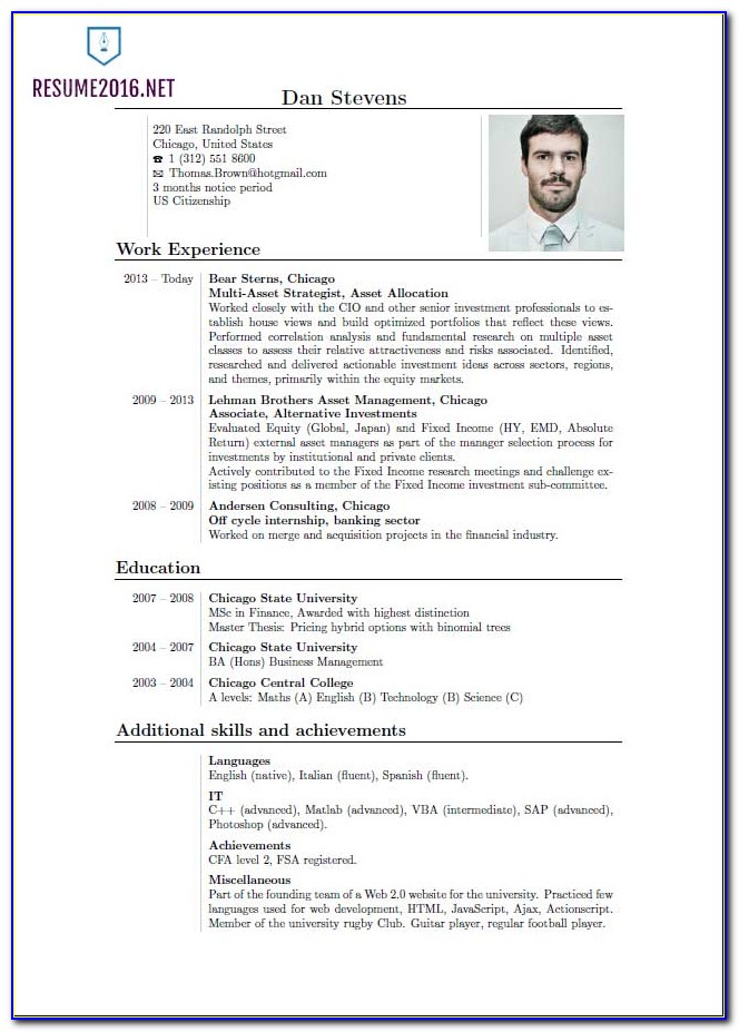 Newest Resume Format 2017