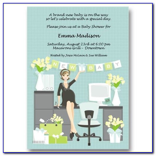 Office Baby Shower Invitation Template Free